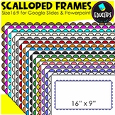 16:9 Widescreen Scallop Frames Clip Art Set {Educlips Clipart}