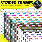 16:9 Widescreen Striped Frames Clip Art Set {Educlips Clipart}
