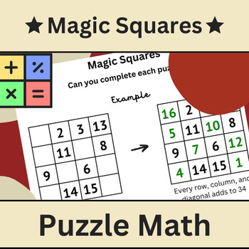 Preview of 16 Awesome Magic Square Puzzles