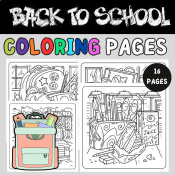 Preview of 16 Back To School Coloring Pages