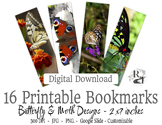 16 Butterfly & Moth Bookmarks - Editable, Personalize, Cus