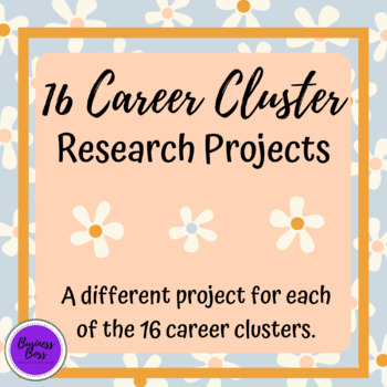 Preview of 16 Career Cluster Career Research Projects - A Career Project For Each Cluster