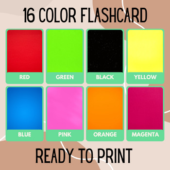 Preview of 16 Color Educational Printables Flashcards Educational Activities Montessori