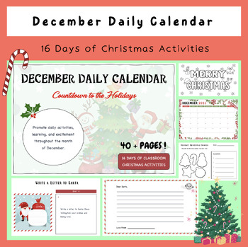 Preview of 16 Days of Christmas Activities BUNDLE | December Daily Calendar | Countdown