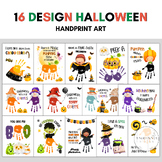 16 Design BUNDLE Handprint  Art,Happy Halloween keepsake Craft