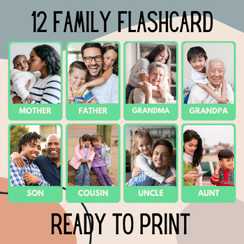 Preview of 12 Family Educational Printables Flashcards Educational Activities Montessori