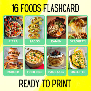 Preview of 16 Food Educational Printables Flashcards Educational Activities Montessori