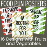 16 Food Pun Posters Health Fruits and Vegetables Encourage