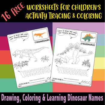 16 Free sheets Learning tracing and coloring shapes For Kids | TPT