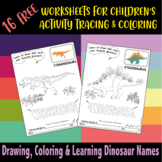 16 Free sheets Learning tracing and coloring shapes For Kids