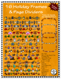 16 Holiday Frames & Page Dividers Jan. - Dec. Color / Blackline