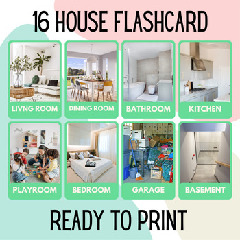 Preview of 16 House Educational Printables Flashcards Educational Activities Montessori