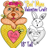 Easy Bee My Valentine Craft. Cut and Paste Honey Bear or B
