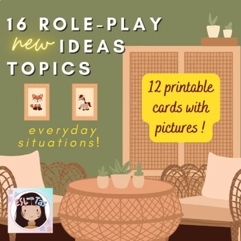 Preview of 16 NEW ROLE PLAY ideas/ topics! ESL Speaking Conversation Game Activity