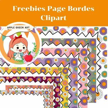16 Page Borders Flower Clip Art by APPLE QUEEN ART | TPT