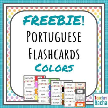 Preview of 16 Portuguese Flashcards (Colors)
