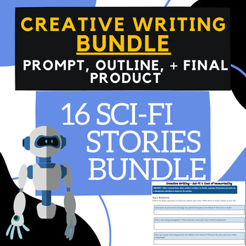 Preview of 16 SCIENCE FICTION CREATIVE WRITING PROMPTS -- BUNDLE!! --