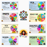 16 SPIN WHEELS EDITABLES (ONLINE TEACHING-DISTANCE/REMOTE 