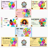 16 SPIN WHEELS EDITABLES (ONLINE TEACHING-REMOTE/DISTANCE 