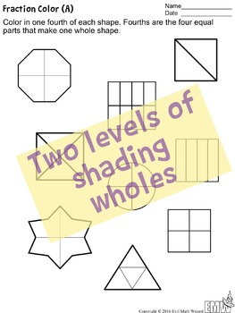 Fractions Worksheets by Evil Math Wizard | Teachers Pay Teachers