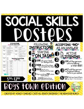 Preview of 16 Social Skills Posters + Extras!