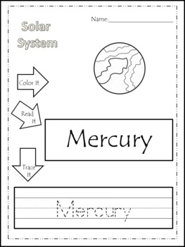 solar system math worksheets for kindergarten