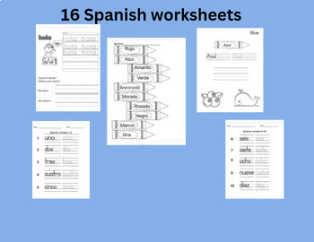 16 Spanish Worksheets by Tech Fun With Lindsey | TPT