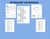 16 Spanish Worksheets