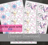 16-Star Punch Card - Girly Pop - Reward System - Print Unlimited