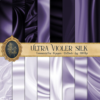 Preview of 16 Ultra Violet Luxury Silk Satin Texture Digital Papers