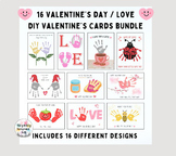 16 Valentine's Day Handprint Art Craft Printable Templates