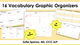 16 Vocabulary Graphic Organizers: Word Mapping, Semantics,