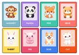 16 animals simple flashcards