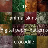 16 crocodile skins  Digital Papers / Animal Print Patterns