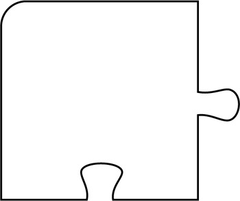 16 piece blank puzzle template separate pieces by FireBow Clips