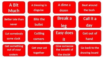 Preview of 1,552 Idioms Flash Cards Game, 2 Activity Sheets, 3 Fallen Idioms Puzzles