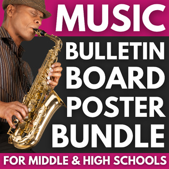 Preview of 200 Music Bulletin Board Posters BUNDLE | Music Classroom Decor
