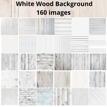 Preview of 160 White Wood Backgrounds:Textures, Rustic Papers,light and Seamless Styles.