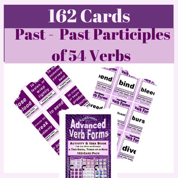 Preview of 162 Cards Advanced Base + Past + Past Participles of 54 Verbs,