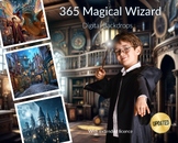 365 Magical Wizard CG Digital Backdrops, Wizard stock, Har
