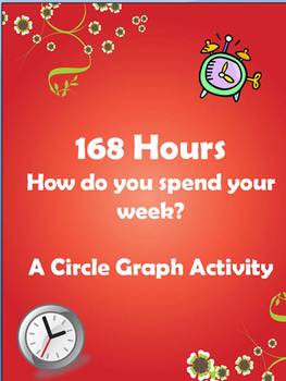 Preview of How students spend their 168 hours/week - a circle graph activity