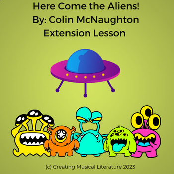 Preview of 16th Note Extension Lesson Using Here Come the Aliens Book