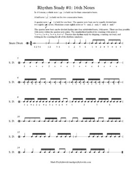 Basics of Rhythm: 16th Note Rhythm Study #1 by Resources for Music Teachers