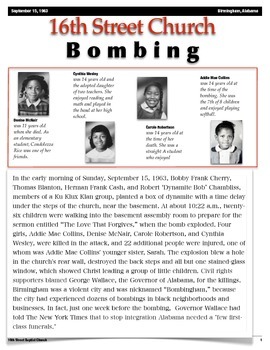 Preview of 16th Street Baptist Church Bombing