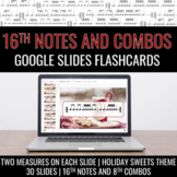 16th notes & 8th combos rhythm Flashcards Google Slides - 