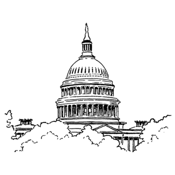 Preview of 17 American Landmarks Important Buildings of the US. Clip art for coloring