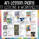 17 Art Projects, Lessons and Plans with Worksheets | NO PREP