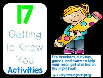 Preview of 17 Back to School Ice Breaker Activities for Upper Elementary