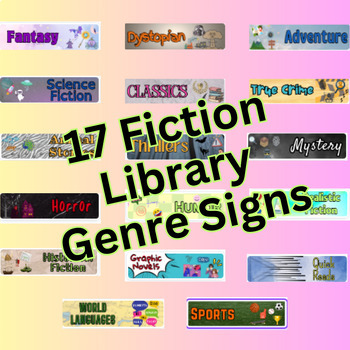 Preview of 17 Fiction Genre Labels for Your Library