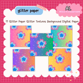 Preview of 17 Glitter Paper Glitter Textures Background Digital Paper